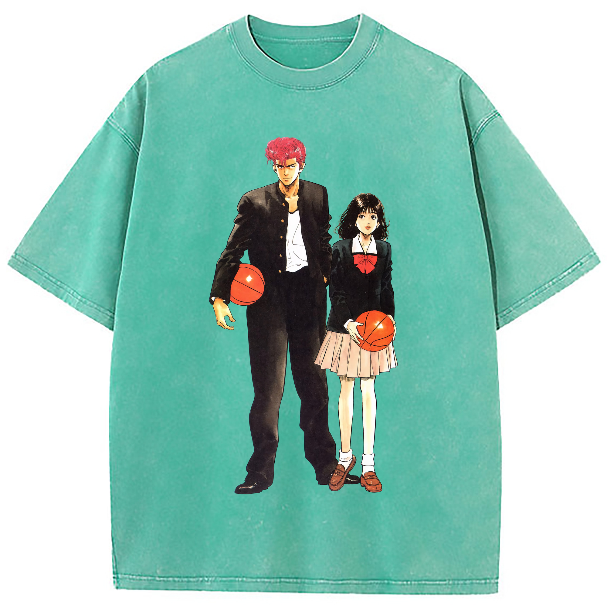 （画像用） SLAM DUNK／スラムダンク 綿100% ヴィンテージ風 半袖Tシャツ（フロントプリント）